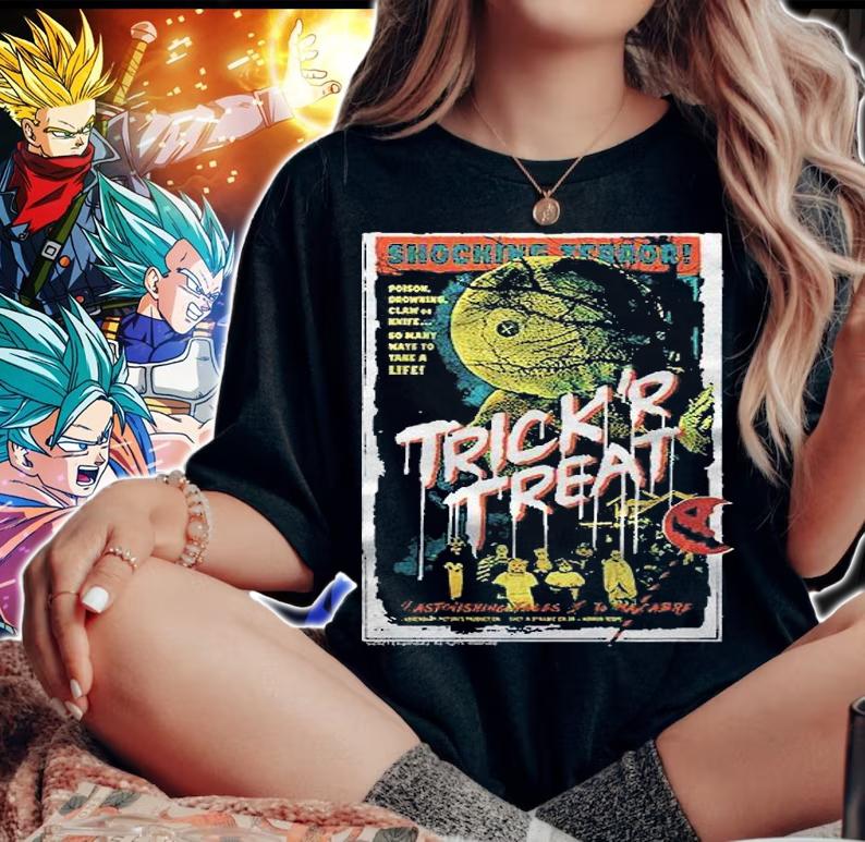 Trick R Treat Tales Of The Macabre Retro Poster Pullover Shirt woman shirt