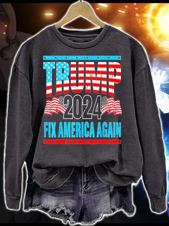 Trump 2024 Fix America Again Vintage T-Shirt sweatshirt