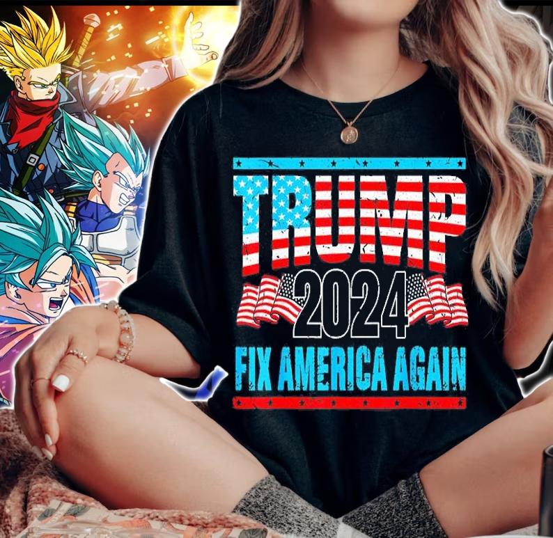 Trump 2024 Fix America Again Vintage T-Shirt woman shirt