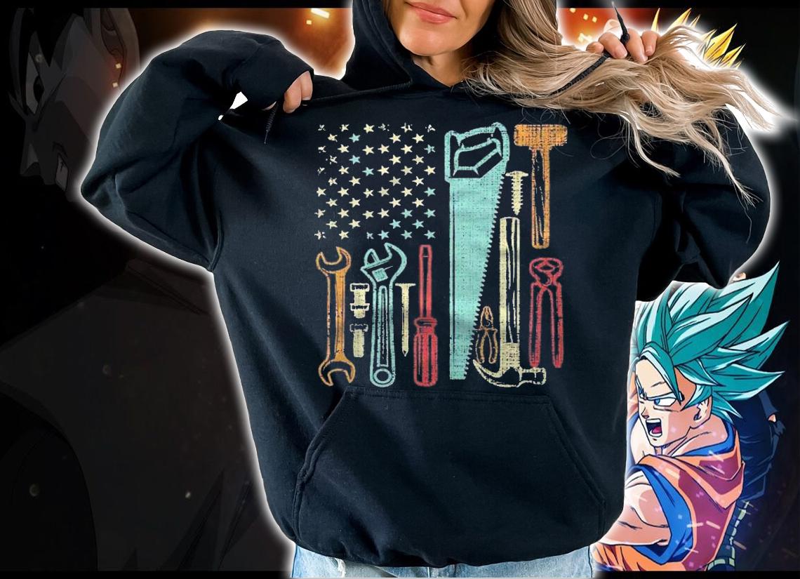 Usa Flag Carpenter And Builder Tools Shirt hoodie