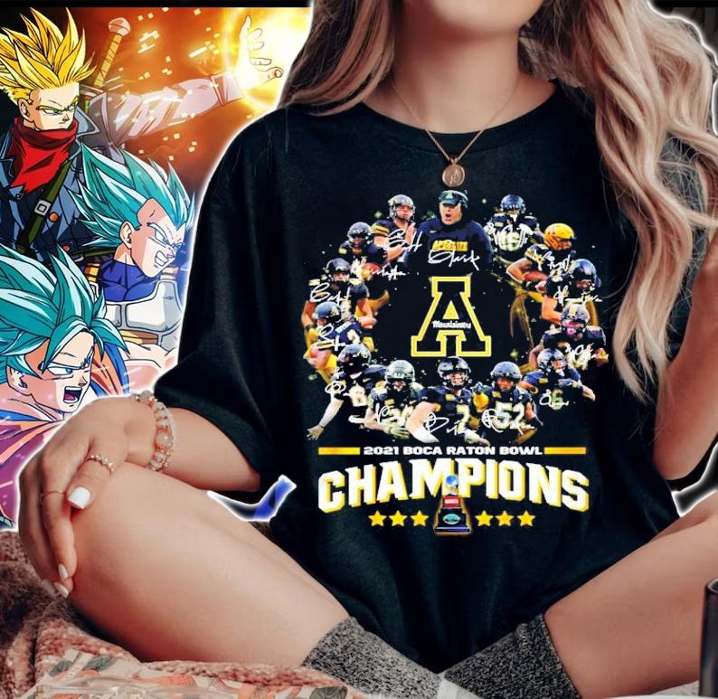 West Virginia Mountaineers Football 2021 Boca Raton Bowl Champions Signatures Shirt woman shirt