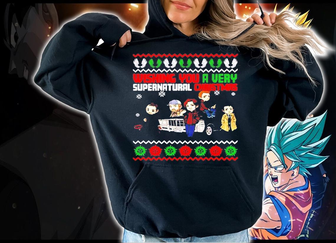 Wishing You A Very Supernatural Christmas Ugly T-Shirt hoodie