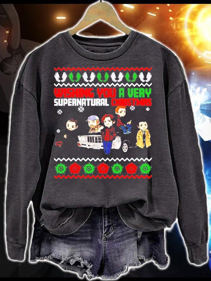 Wishing You A Very Supernatural Christmas Ugly T-Shirt sweatshirt