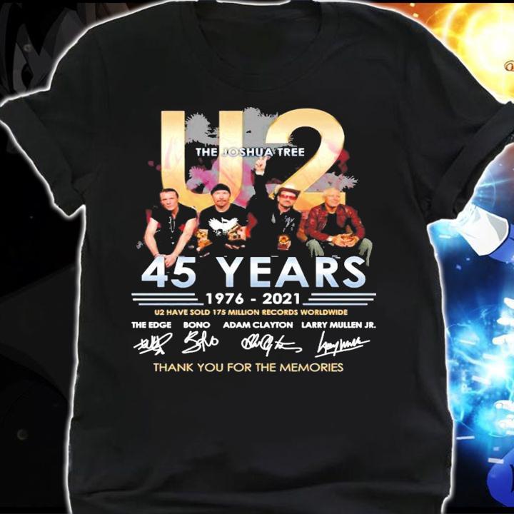 U2 The Joshua Tree 45 years 1976-2021 signatures shirt t-shirt shirt