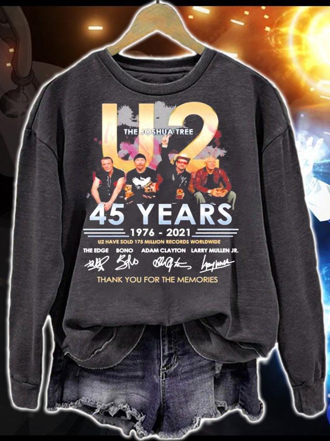 U2 The Joshua Tree 45 years 1976-2021 signatures shirt t-shirt sweatshirt