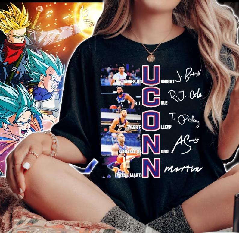 UCONN James Bouknight RJ Cole Tyler Polley Adama Sanogo Tyrese Martin signature shirt t-shirt woman shirt
