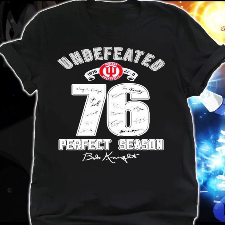 Undefeated 1976 32-0 Perfect Season Indiana University signature shirt t-shirt shirt