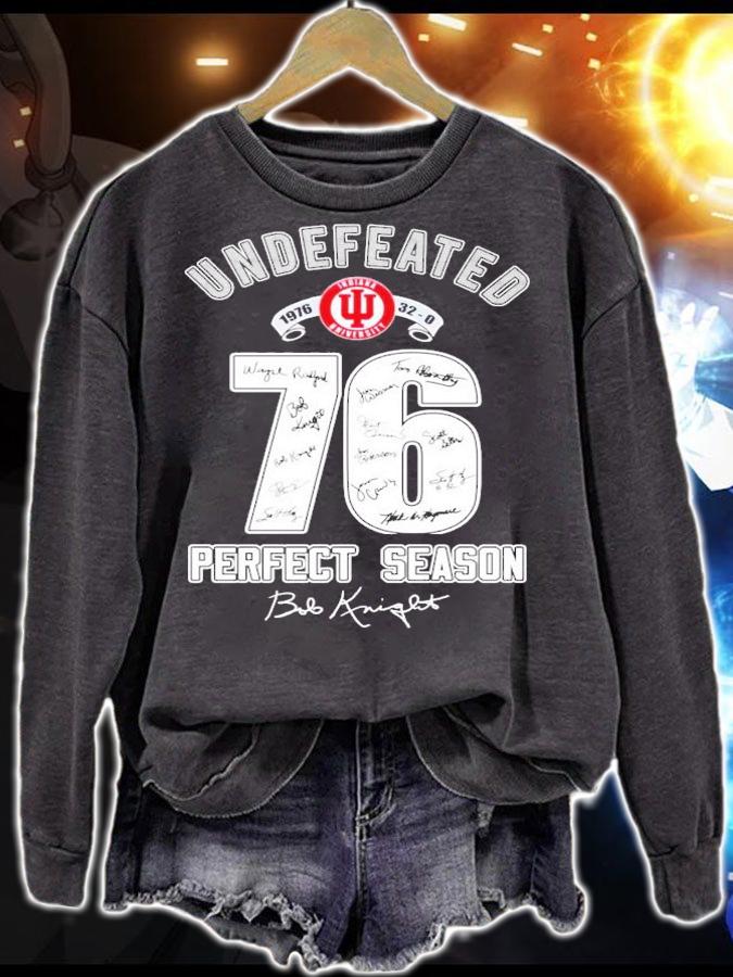 Undefeated 1976 32-0 Perfect Season Indiana University signature shirt t-shirt sweatshirt