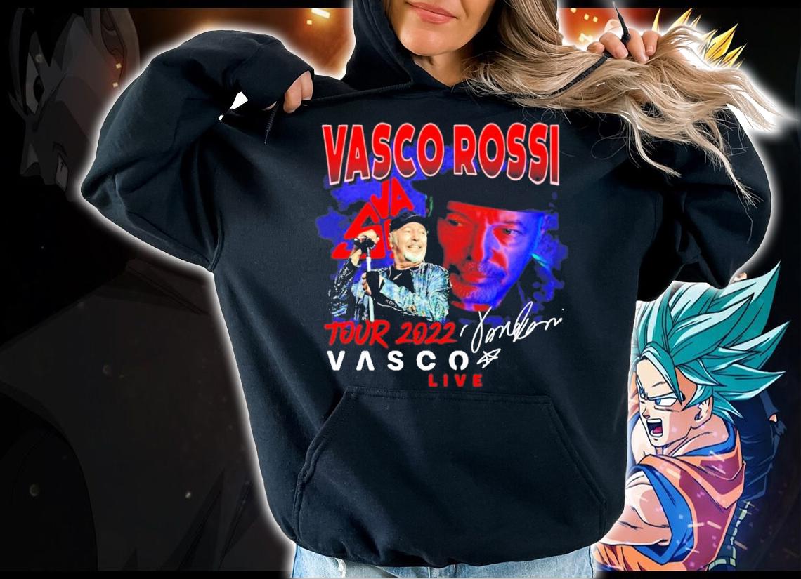 Vasco Rossi tour 2022 Vasco live signature t-shirt hoodie