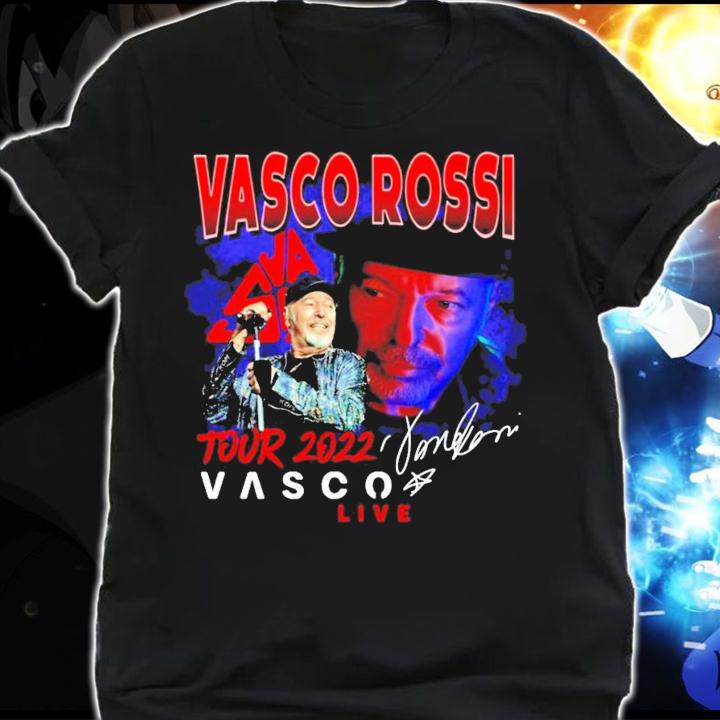 Vasco Rossi tour 2022 Vasco live signature t-shirt shirt