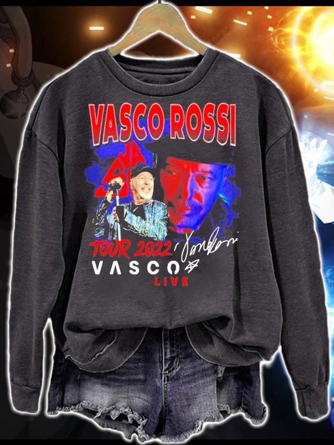 Vasco Rossi tour 2022 Vasco live signature t-shirt sweatshirt