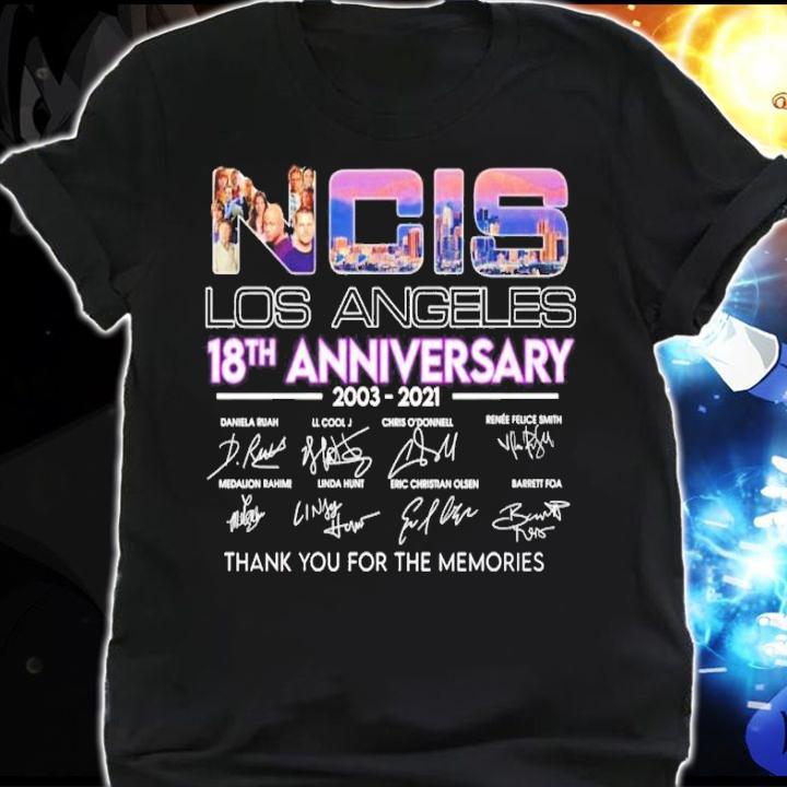 NCIS Los Angeles 18th anniversary 2003-2021 signatures shirt shirt