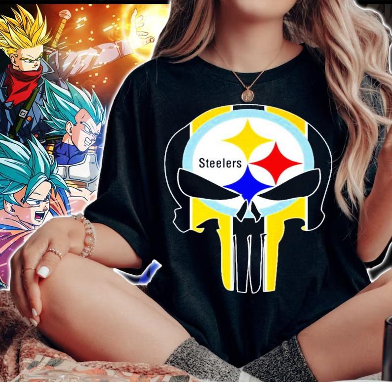 Pittsburgh Steelers Punisher Skull shirt woman shirt