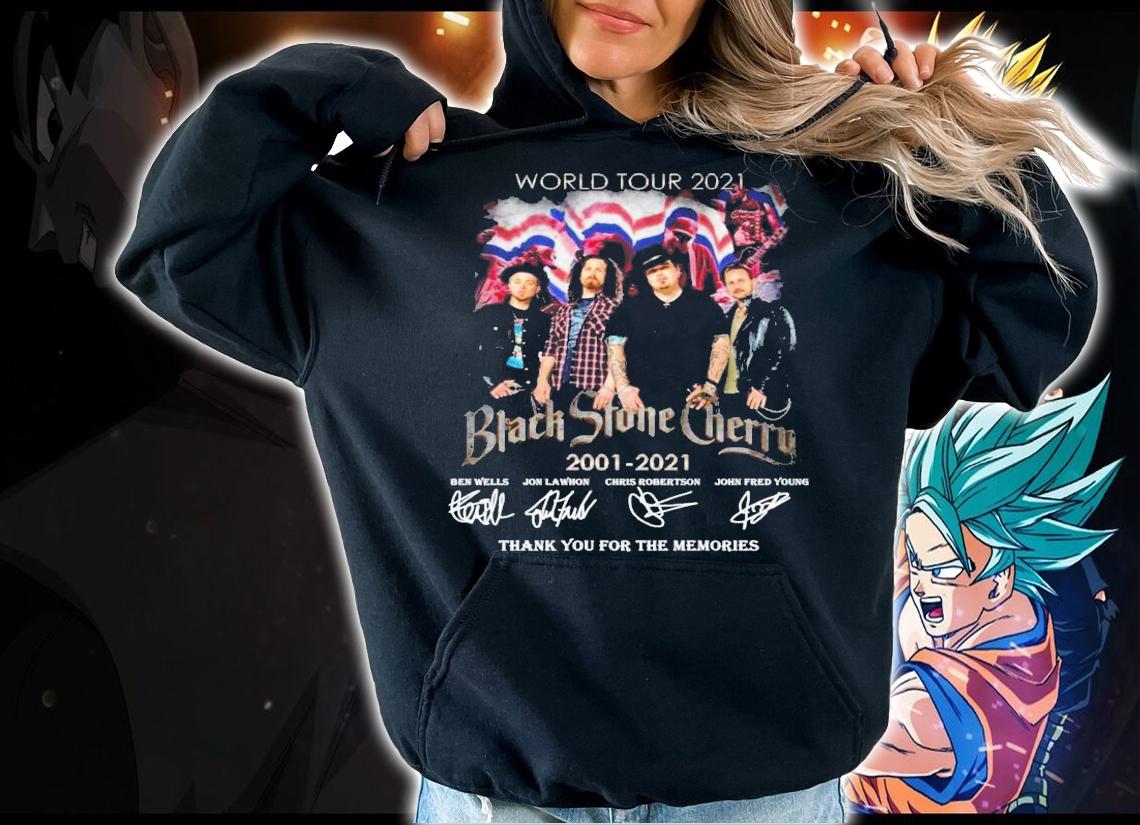 World tour 2021 Black Stone Cherry 2001-2021 signatures t-shirt hoodie