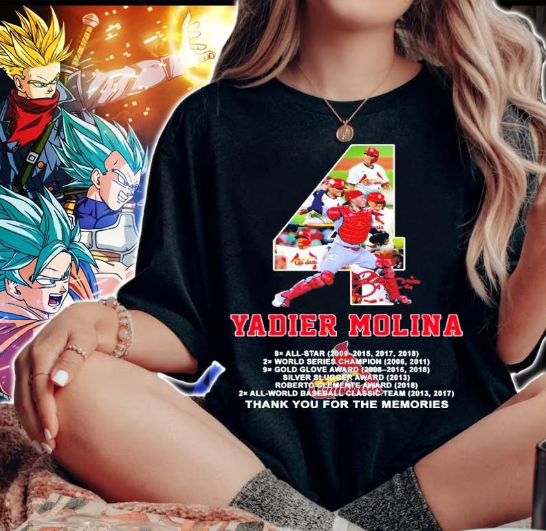 Yadier Molina signature thank you for the memories shirt woman shirt