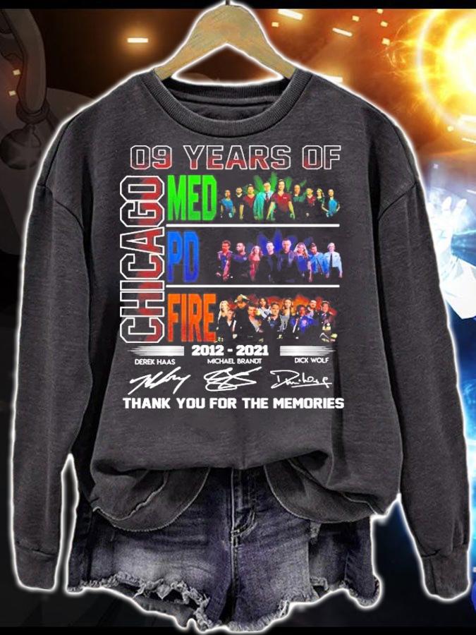 09 years of Chicago Med PD Fire thank you for the memories shirt sweatshirt