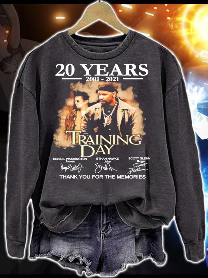 20 years 2001-2021 Training Day signature thank you for the memories shirt sweatshirt