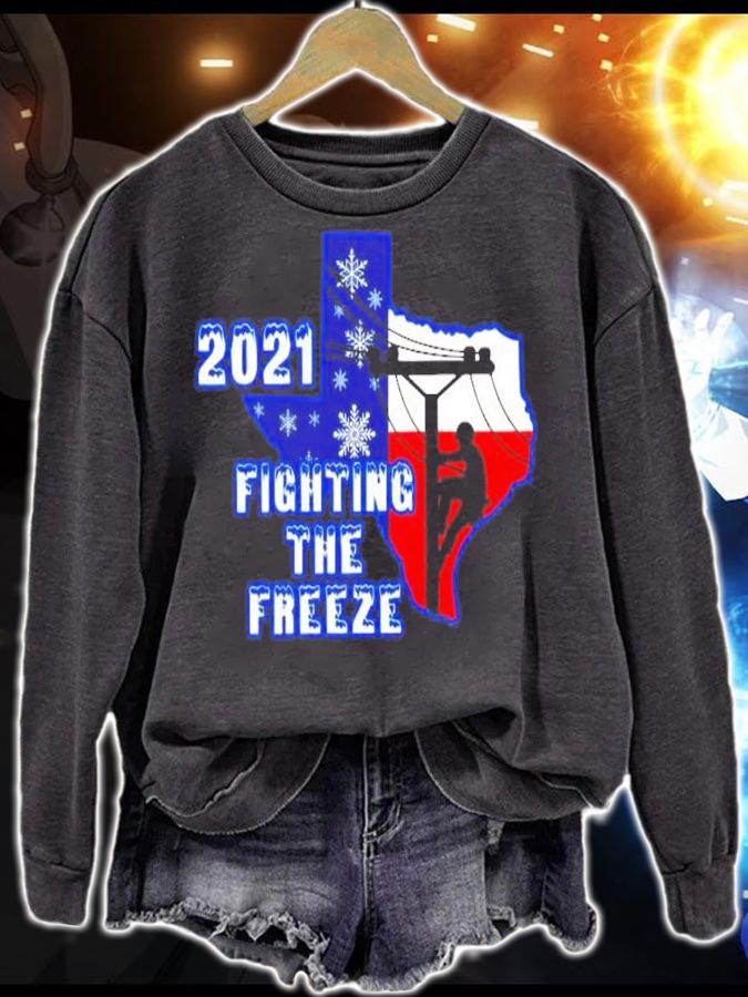 2021 fighting the freeze Texas strong shirt sweatshirt