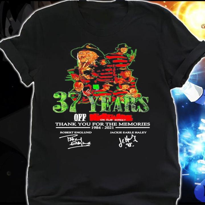 37 years off nightmare on elm street signatures t-shirt shirt