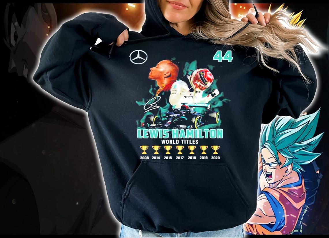 44 Lewis Hamilton World Titles shirt hoodie