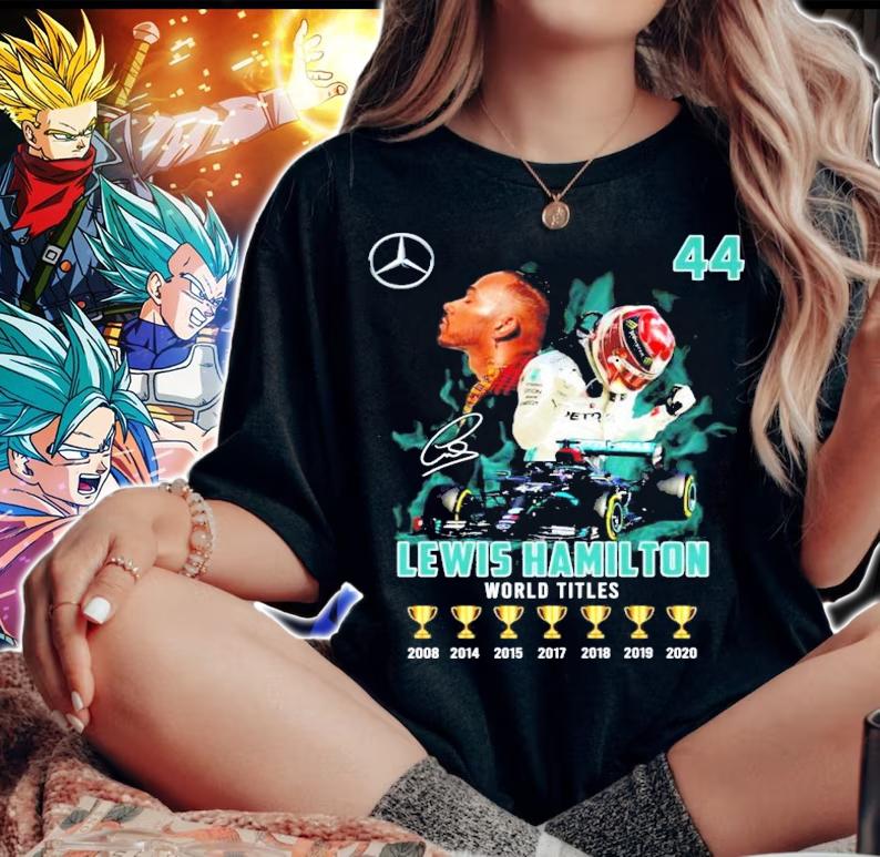 44 Lewis Hamilton World Titles shirt woman shirt