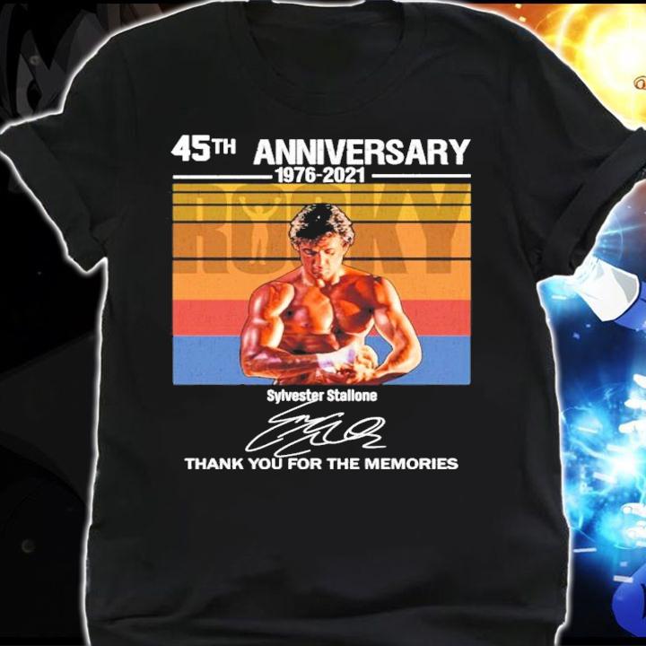 45th anniversary 1976-2021 Sylvester Stallone signature vintage shirt shirt