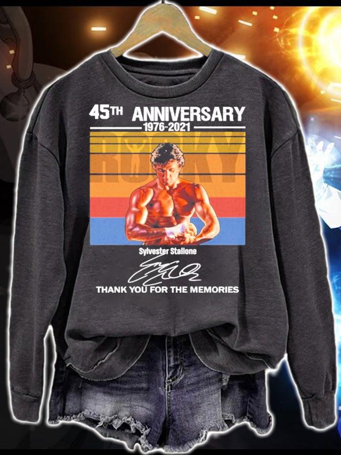 45th anniversary 1976-2021 Sylvester Stallone signature vintage shirt sweatshirt
