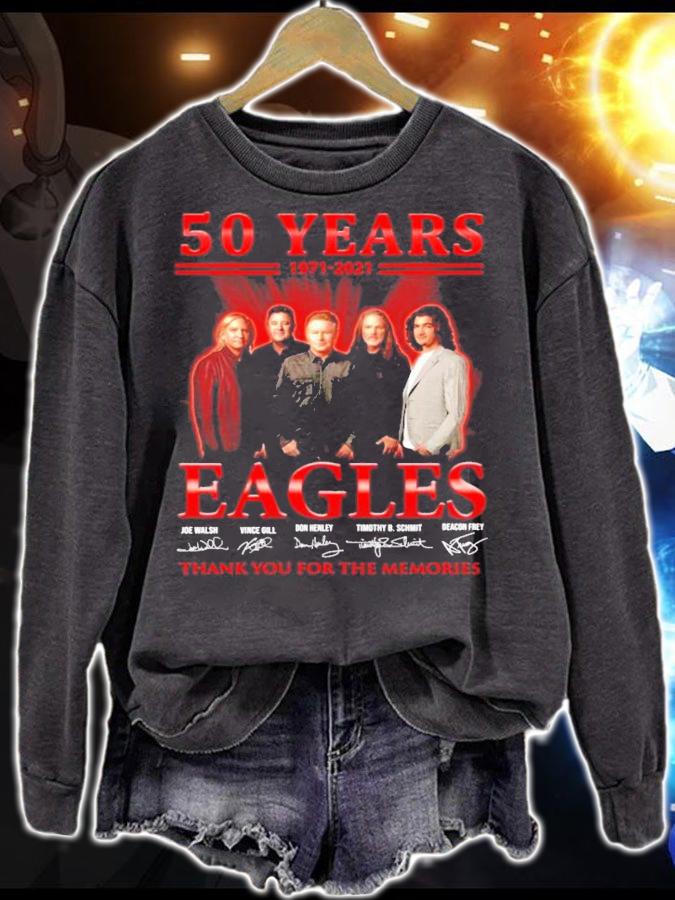 50 years 1971-2021 Eagles signatures t-shirt sweatshirt
