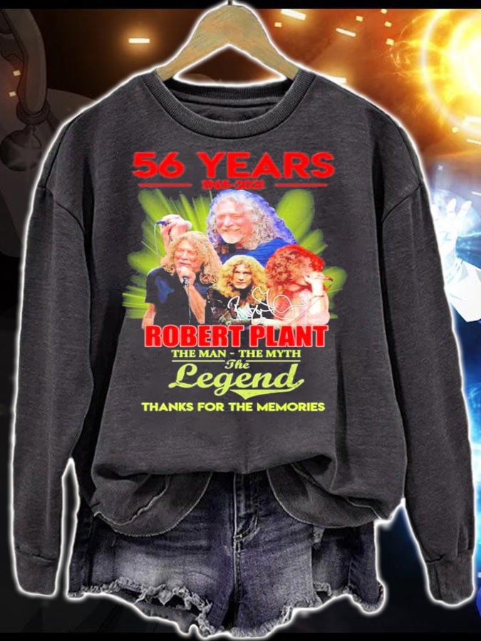 56 years 1965-2021 Robert Plant the man the myth the legend signature shirt sweatshirt