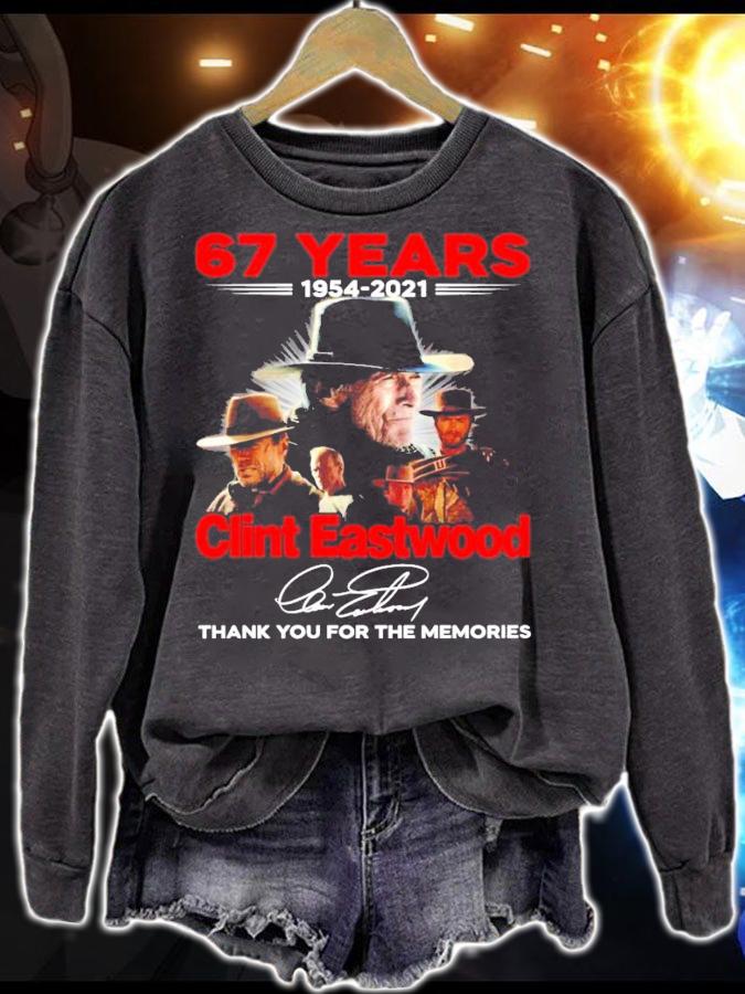 61 years 1954-2021 Clint Eastwood signature shirt sweatshirt