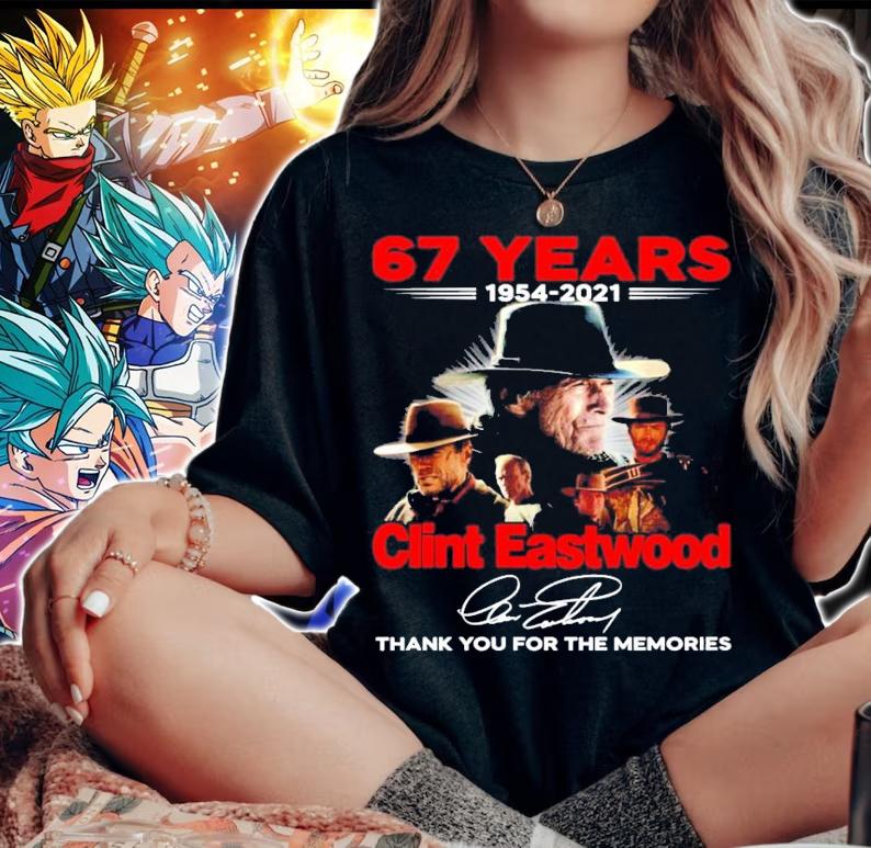 61 years 1954-2021 Clint Eastwood signature shirt woman shirt