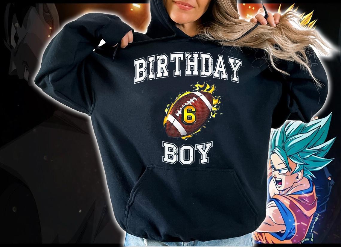6Th Birthday Boy USA Football 6 Years Old T-Shirt hoodie