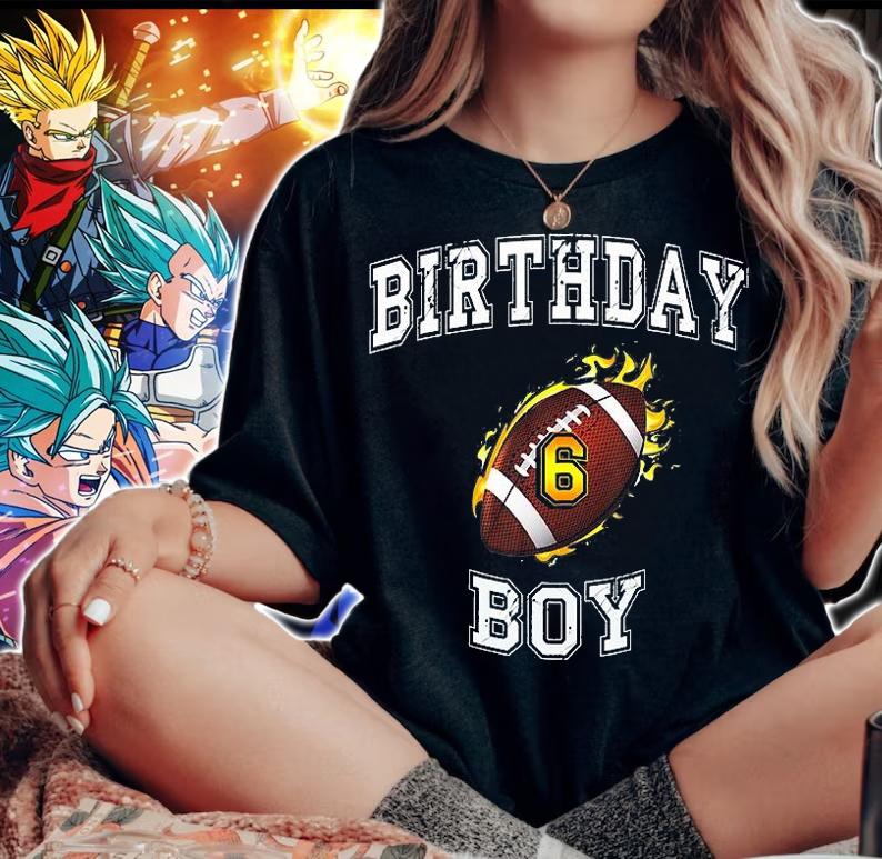 6Th Birthday Boy USA Football 6 Years Old T-Shirt woman shirt