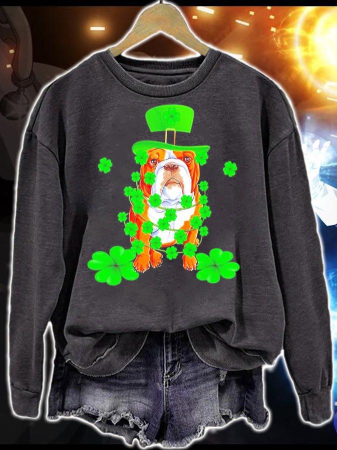 Bulldog St.Pactrick's Day shirt sweatshirt