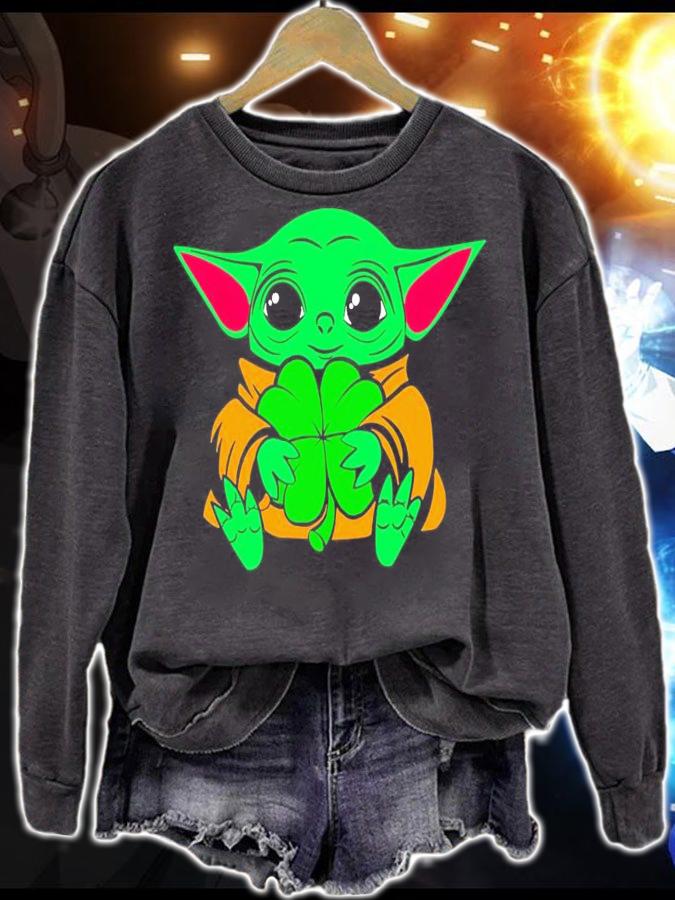Baby Yoda hug Saint Patrick's Day shirt sweatshirt