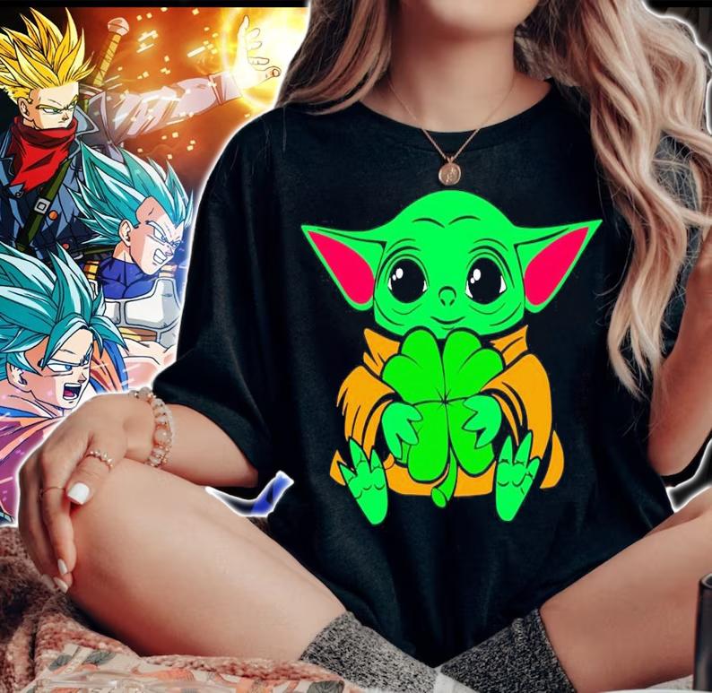 Baby Yoda hug Saint Patrick's Day shirt woman shirt