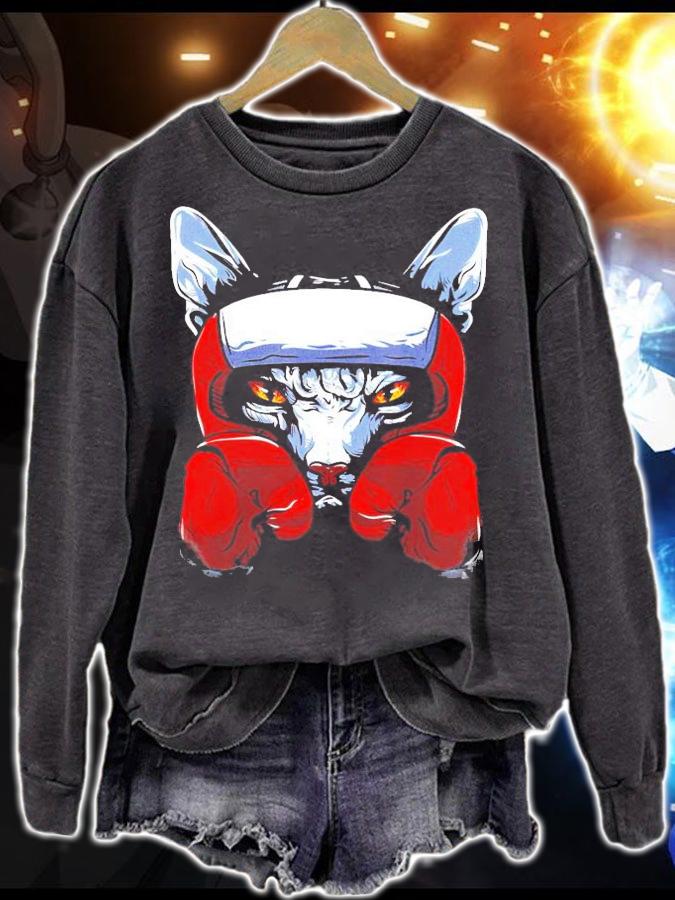 Boxing Sphynx Cat shirt sweatshirt