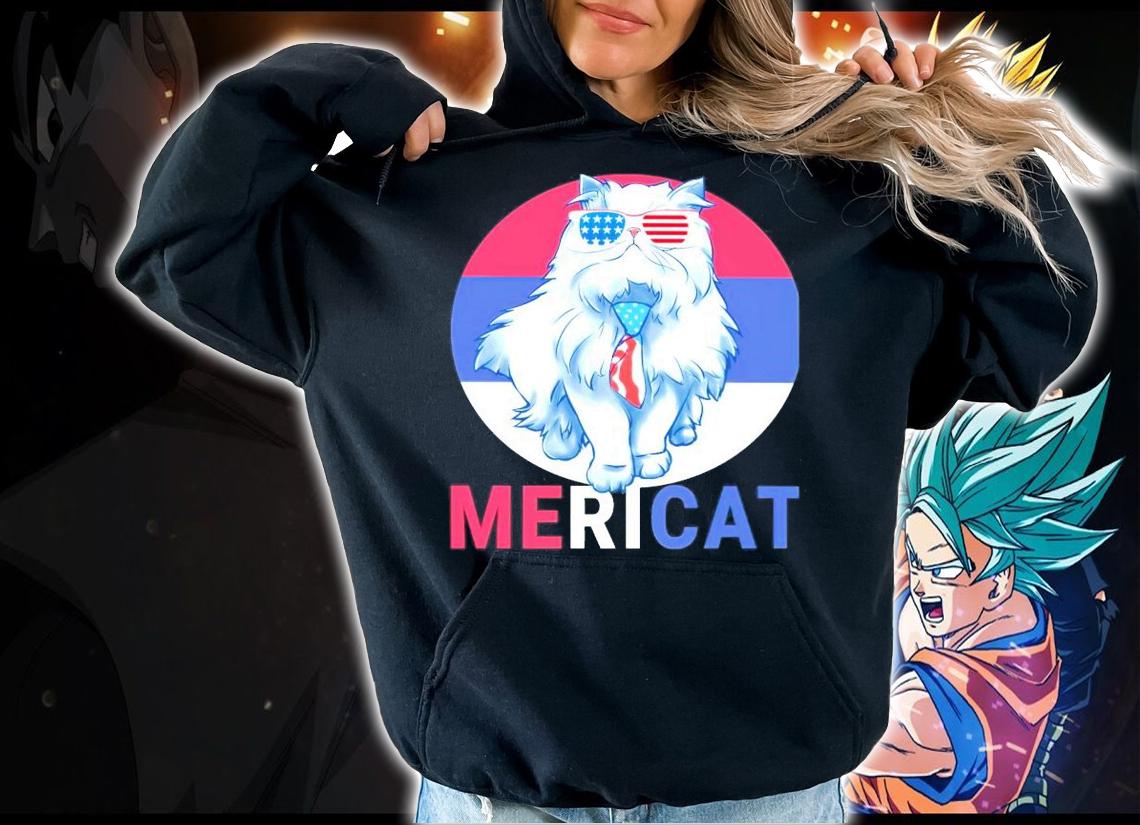 Cat US Flag Sunglasses shirt hoodie