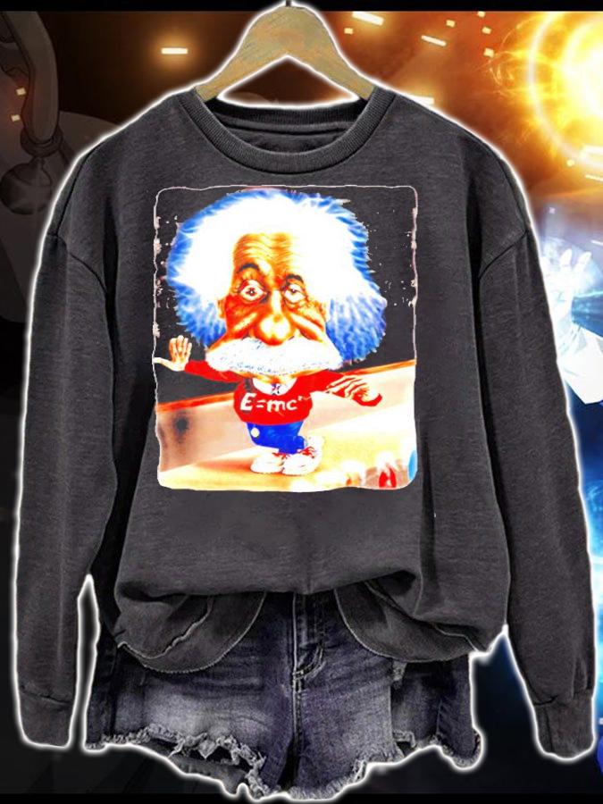 Einstein cartoon poster shirt sweatshirt