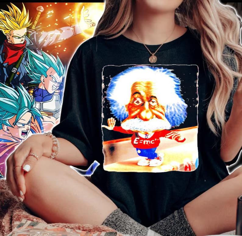 Einstein cartoon poster shirt woman shirt
