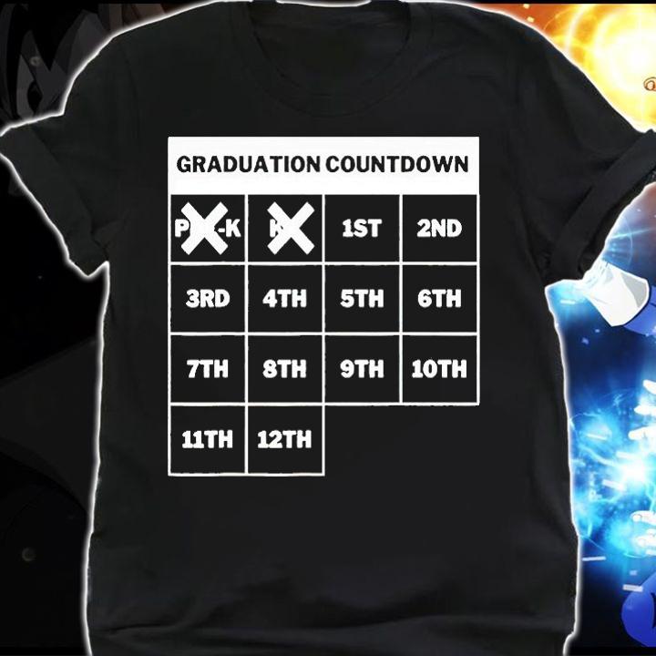 Graduation countdown back to school first day 1st grade T-shirt shirt