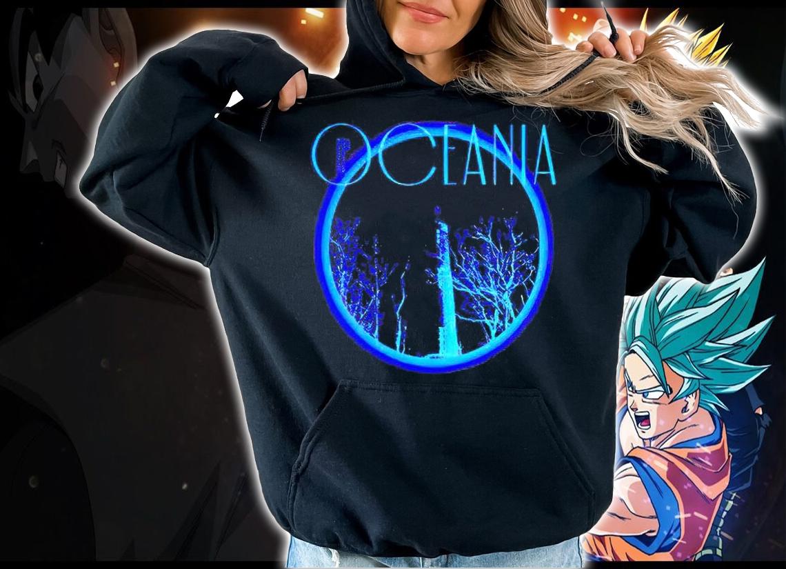 Oceania gradient circle T-shirt hoodie