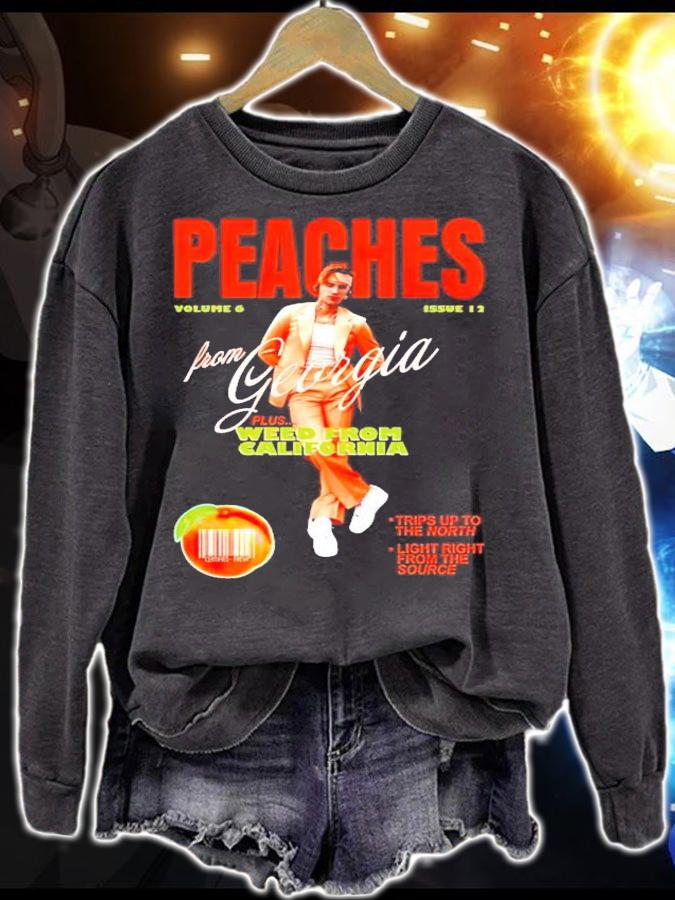 Peaches from georgia plus weed from california shirt sweatshirt