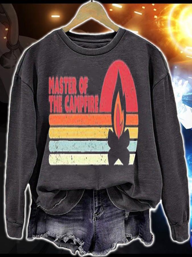 Camping Retro Style Master Of The Campfire T-Shirt sweatshirt