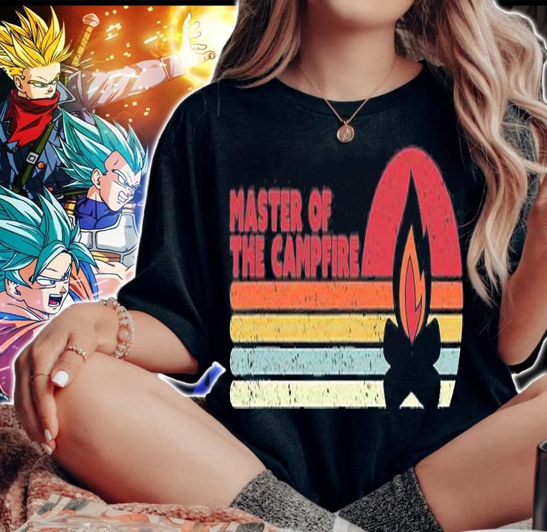 Camping Retro Style Master Of The Campfire T-Shirt woman shirt