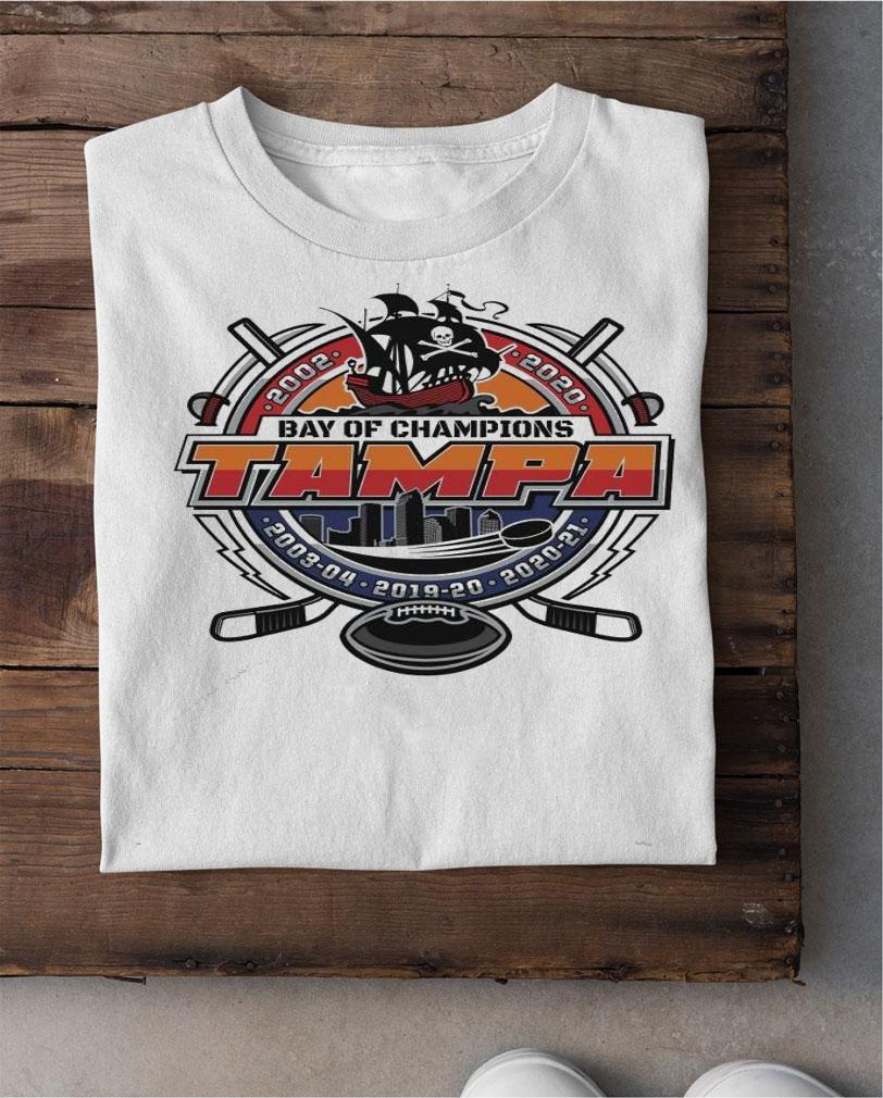 Bay of Champions Tampa Bay Football and Hockey shirt shirt