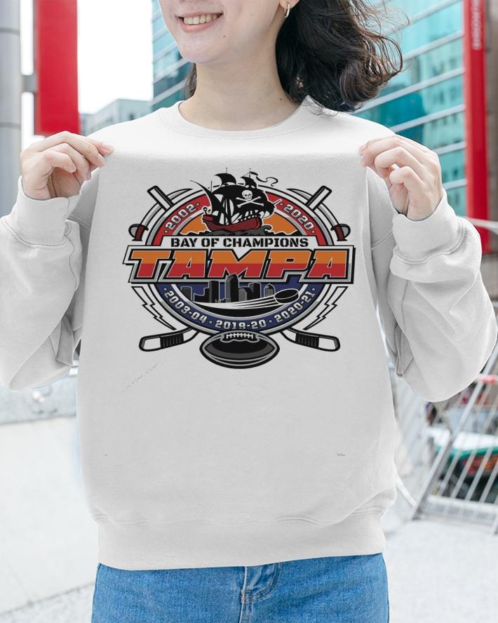 Bay of Champions Tampa Bay Football and Hockey shirt sweatshirt