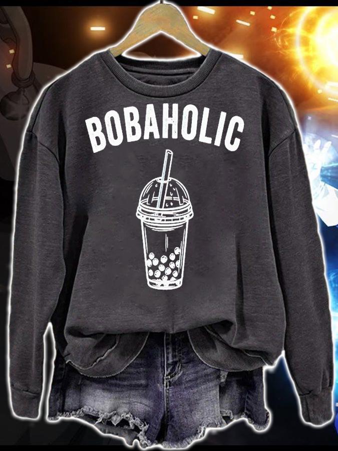 Bobaholic bubble tea boba tea T-shirt sweatshirt