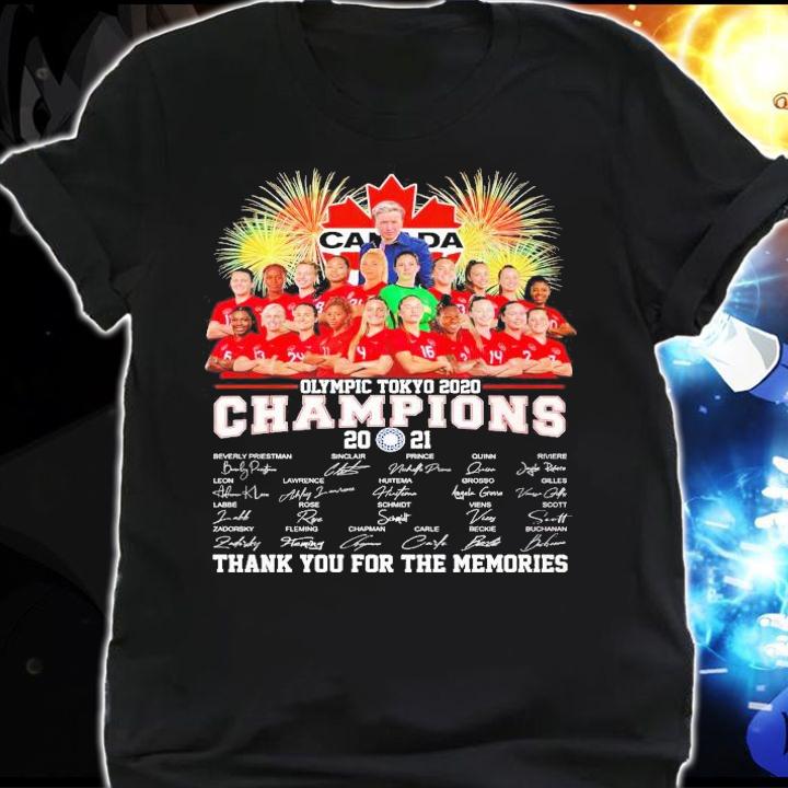 Canada Olympic Tokyo 2020 Champion 2021 thank you for the memories shirt shirt