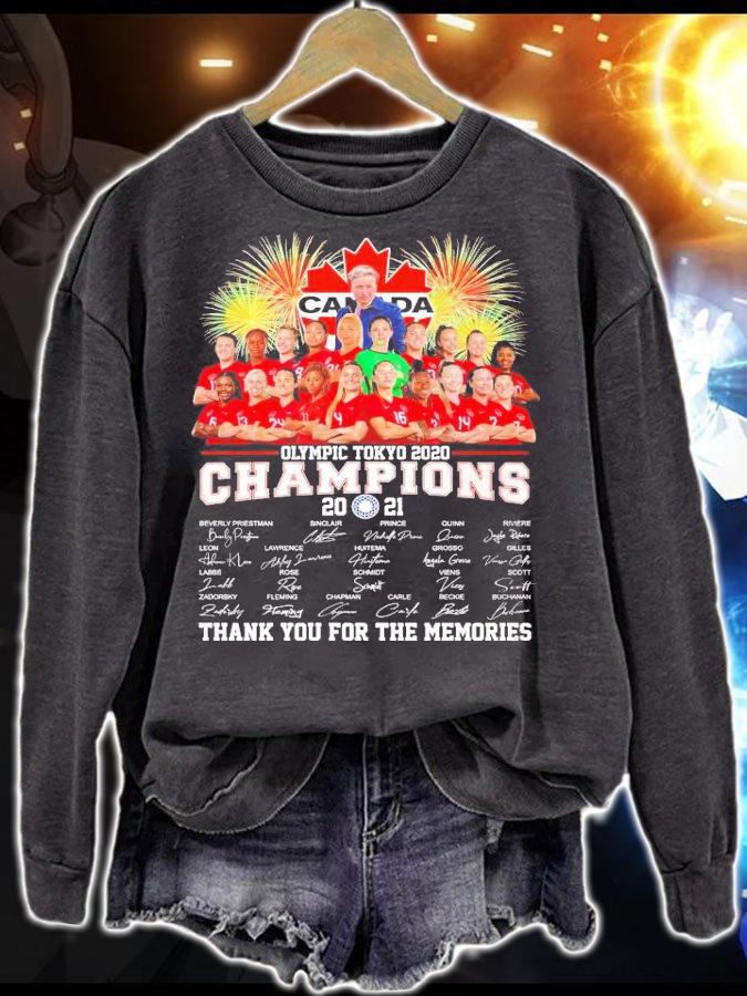 Canada Olympic Tokyo 2020 Champion 2021 thank you for the memories shirt sweatshirt